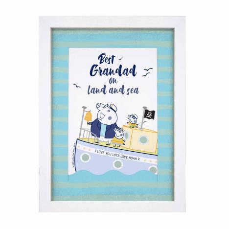 Personalised Peppa Pig Best Grandad A4 Framed Print £19.99